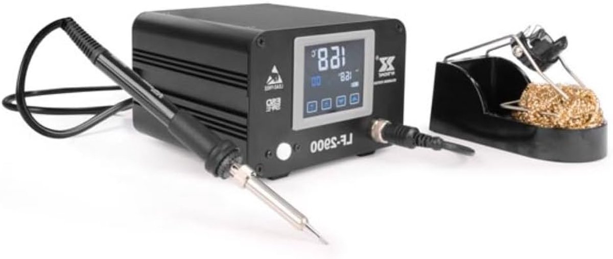 Soldeerstation - Soldeerbout Station - Elektronica Repareren - Temperatuurregeling LCD - 100 Watt - Zwart