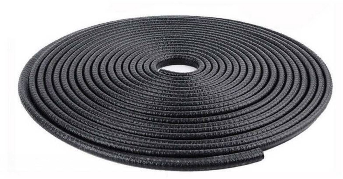 10 meter lange anti-aanrijdingsstrip voor autodeuren - U-vormige rubberen randstrip - rubberen afdichtingsstrip voor deurranden - beschermende rubberen strip voor auto - met stalen plaat - universele zelfklevende strip - zwart