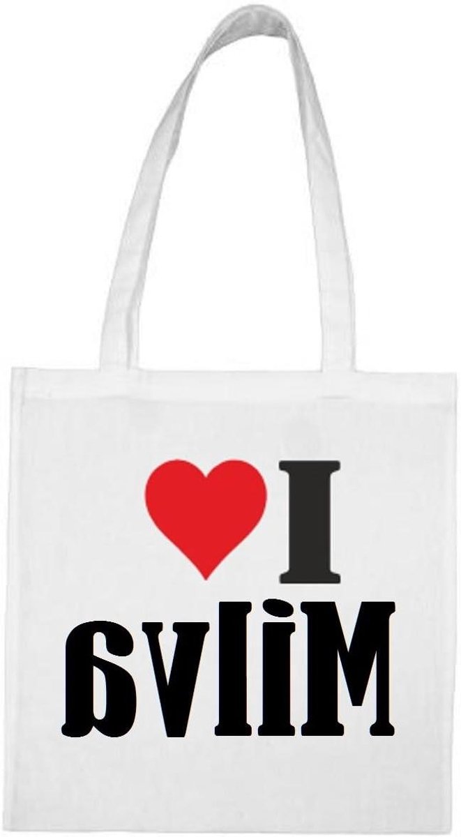 Shopping tas - Sporttas Schooltas - Dagelijks Gebruik - 100% Katoen - 38x42 cm - Wit