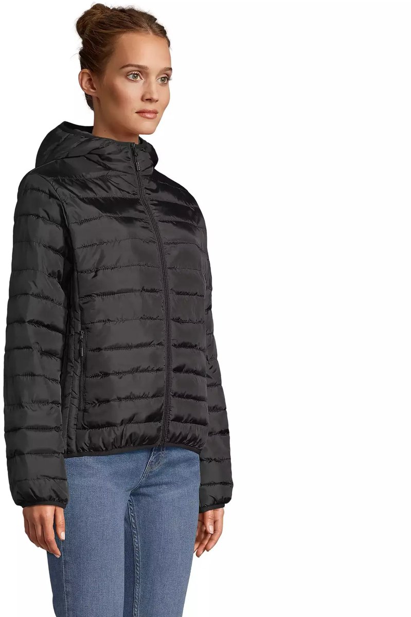 SOL'S Women´s Stream Lightweight Hooded Padded Jacket L04445 - Black - XXL