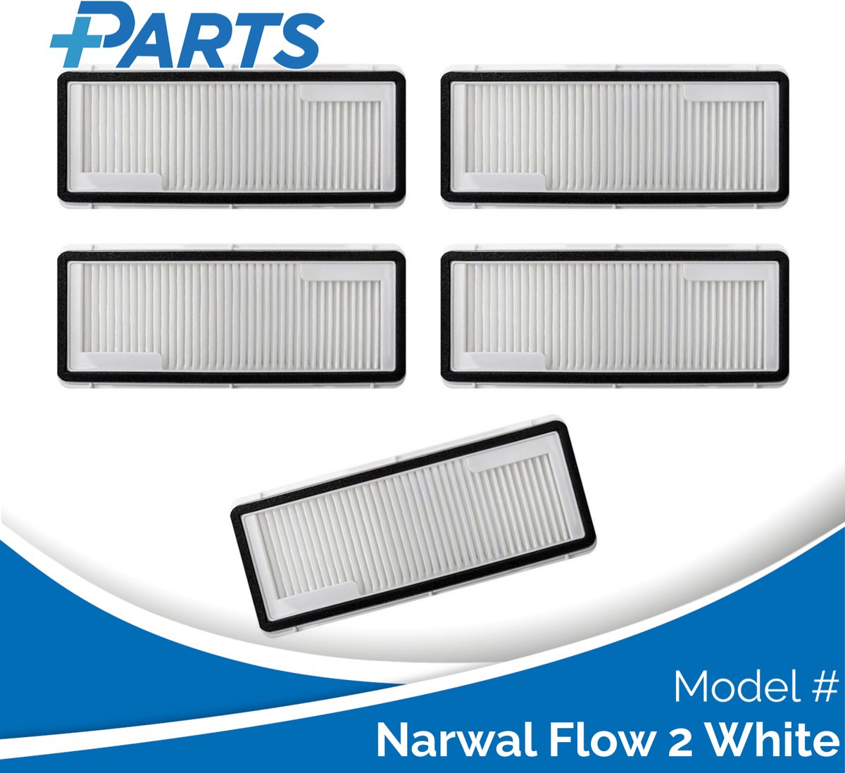 Narwal Flow 2 White Filters (5 Stuks, Plus.Parts® alternatief voor CP-PJ-A00088-00-00)