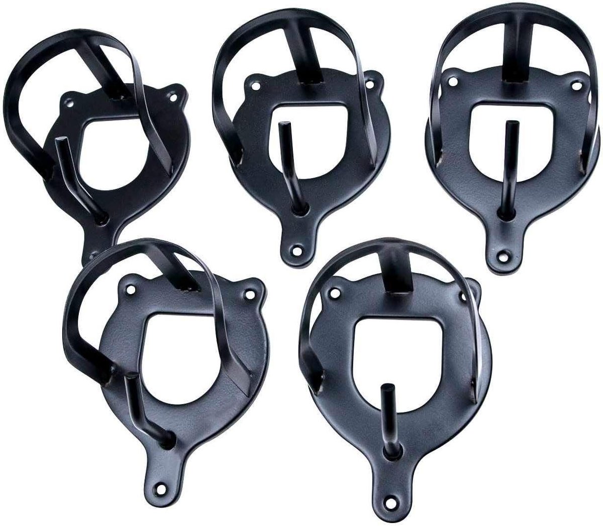 Hoofdstel houder - Zadelkamer organizer - Paardrijden opslag - Gecoat metaal - 5 stuks - Zwart