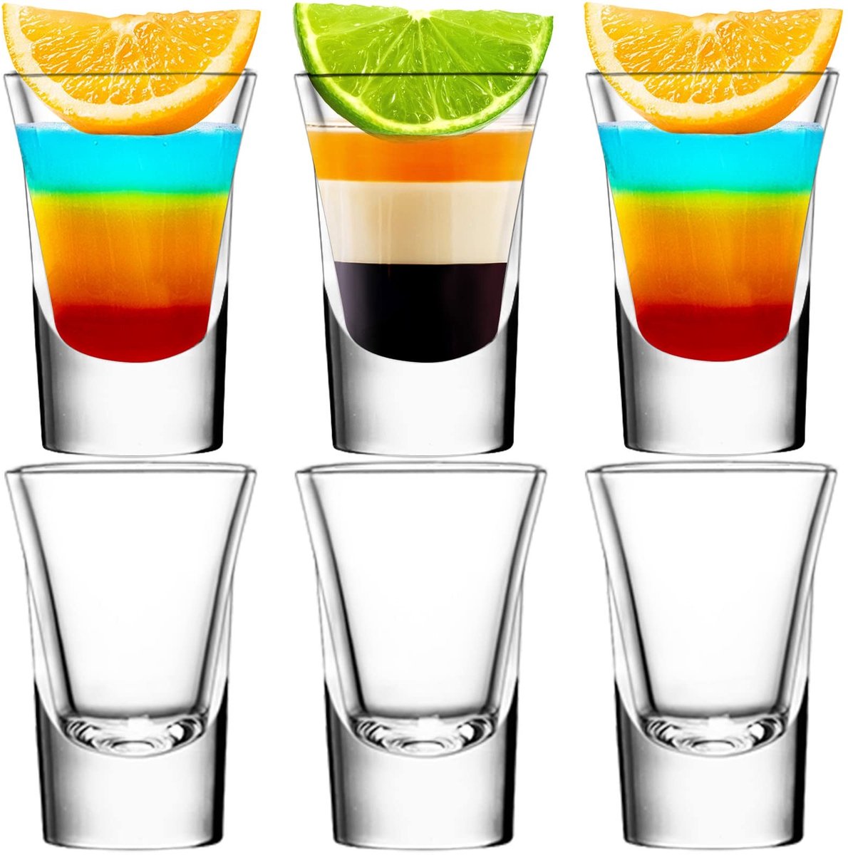 Omgoods - Set van 6 Shotglazen voor Feesten en Evenementen
