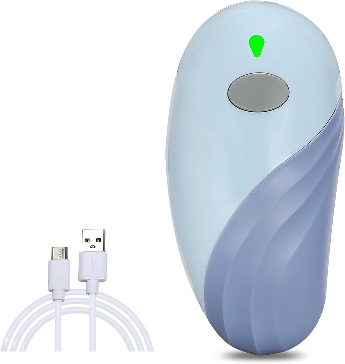 Bobypet - Elektrische Blikopener Oplaadbare Automatische Blikopener met Eén Knop Bediening - Veilige RVS Blikopener voor Senioren - Blauw