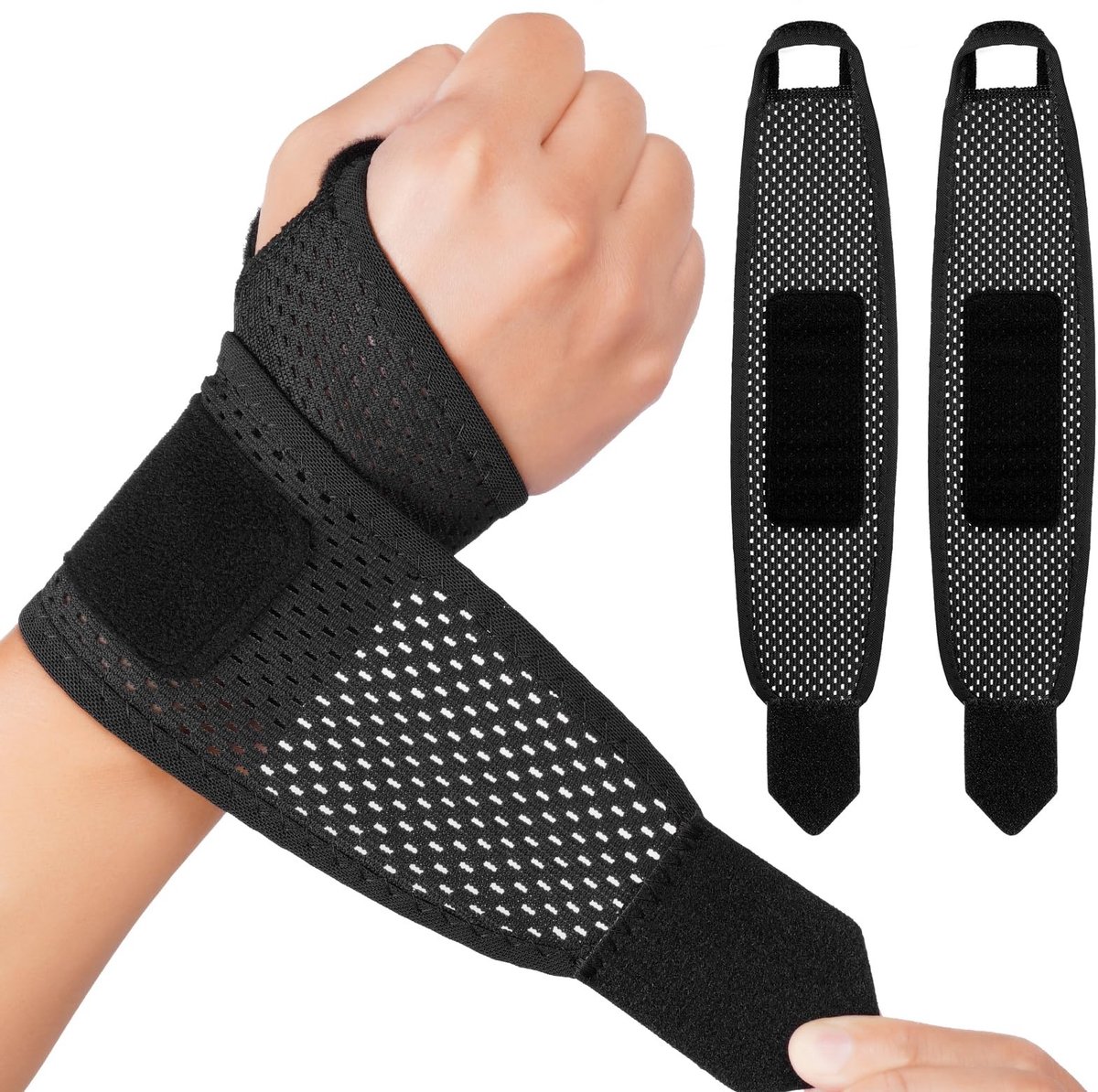 Omgoods - Fitness Polsbandages Verstelbaar 2-Pack voor Sport