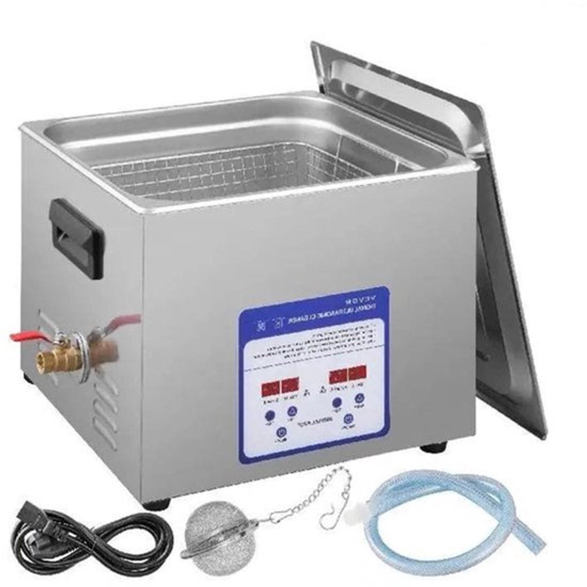 Ultrasoon reiniger - Draagbaar - Reinigingsapparaat voor Sieraden en Brillen - 316 RVS - Capaciteit 3L - Frequentie 40kHz - 220V - Zilver