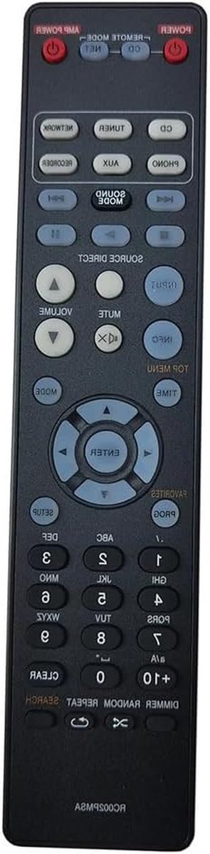 Vervangende Afstandsbediening - Afstandsbediening Receiver - Audio Streamen - Specifiek Model - 3 x 2 x 1 cm - Zwart