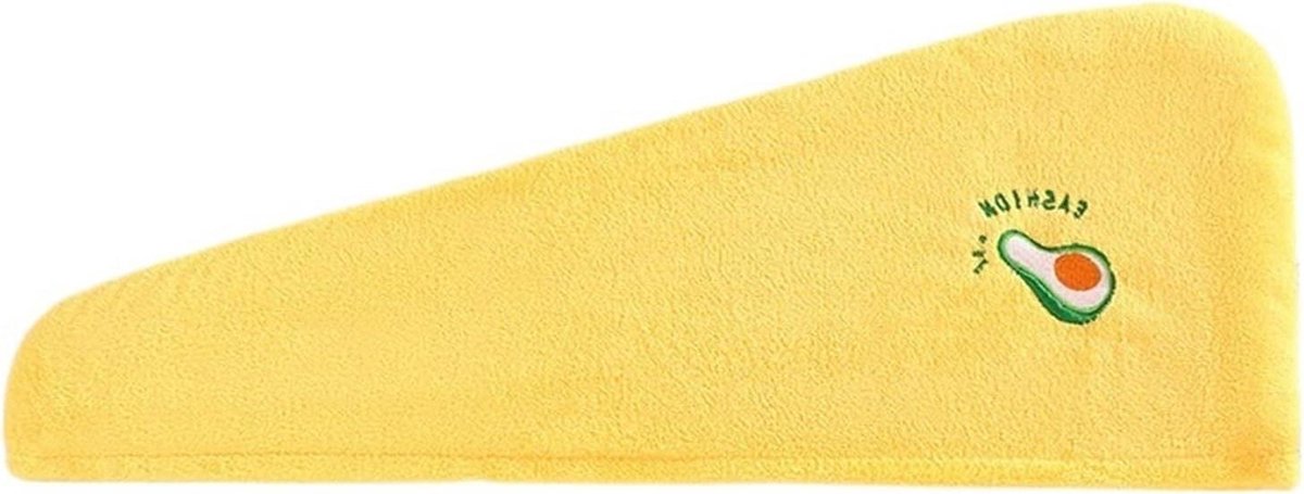 Haardroogkap - Sneldrogende handdoek - Haar Drogen - Super absorberend - One Size - Geel