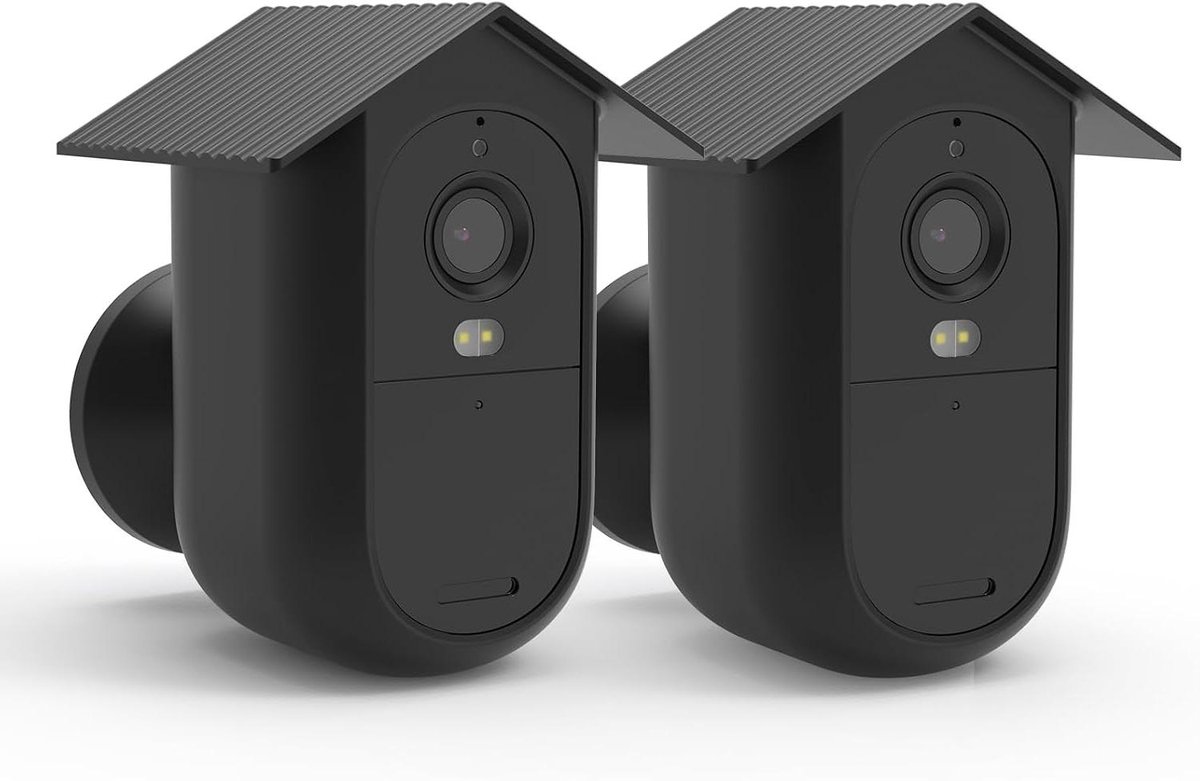 Beschermhoes Camera - Siliconen Skin - Buitenbeveiliging - Waterafstotend - 2 Stuks - Zwart