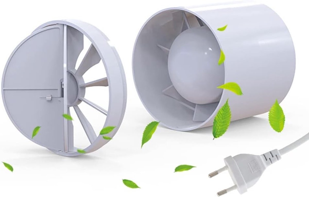 Afzuiging badkamer - Buisventilator - 100 mm - ABS Kunststof - Stil Inline Ventilatiesysteem