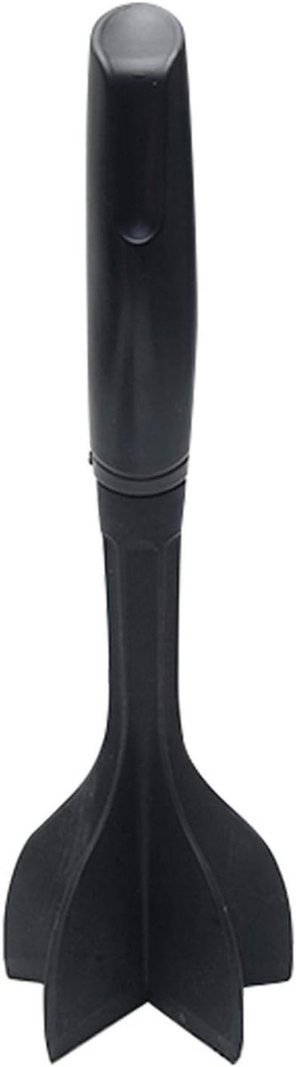 Hamburgervlees Chopper - Zwart - 25 cm - Hittebestendige Vleesmolen met Ergonomische Handgreep - Voor Koken en Pureren