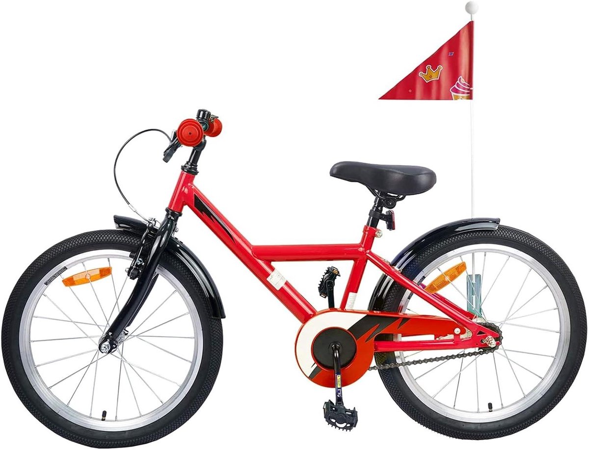 Kinderfiets sfiets sfiets Vrije Tijd Ritten Robuust Stalen Frame 20 inch Rood