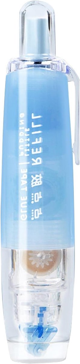 Dubbelzijdige Tape Roller - Plakband Dispenser Lijmroller - Scrapbooking Knutselen - Zuurvrije Lijm - 10.9 cm Lengte - Blauw