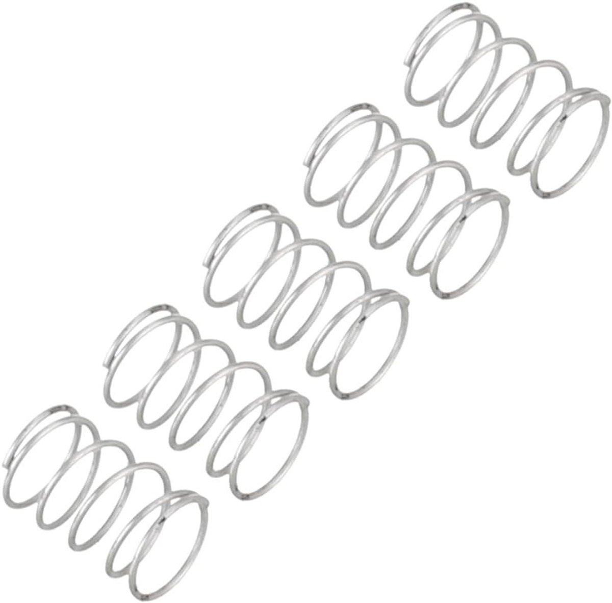 Drukveren Set - Compressieveren - Mechanische Toepassingen - 304 Roestvrij Staal - 5 stuks 0.3x4x5mm - Zilver