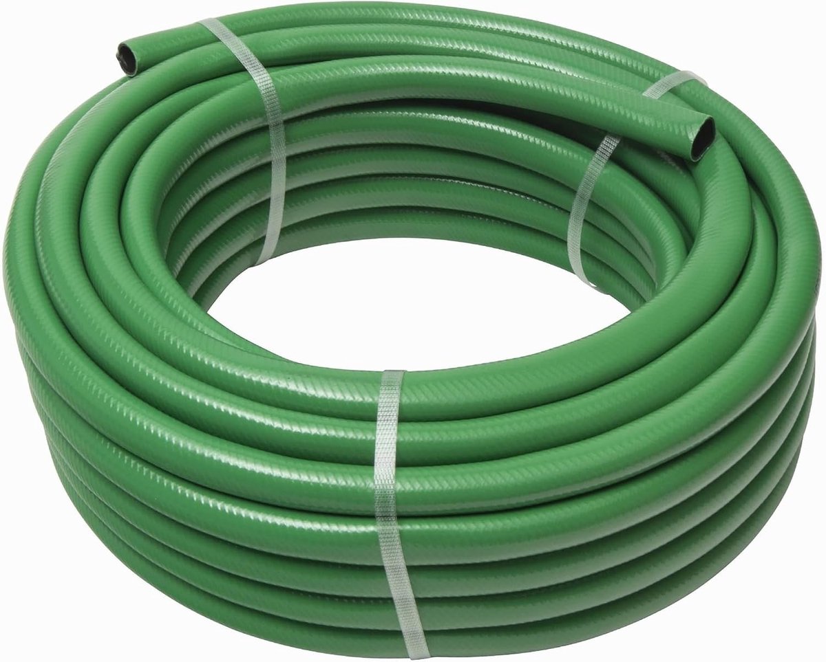 Tuinslang 30 meter - Groen - Ø 19 mm - Versterkte Tuinslang met UV- en Algenbescherming - Voor Tuinieren