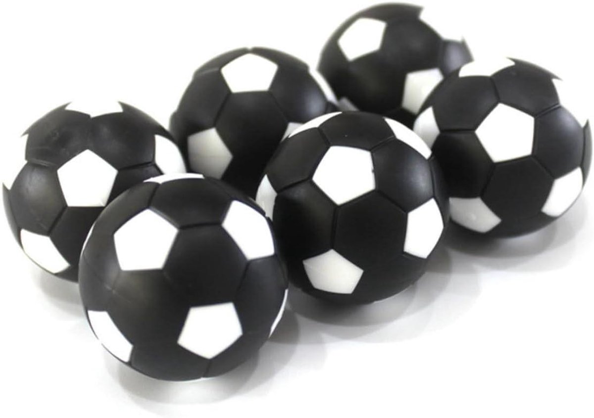 Tafelvoetbal Ballen - Vervangingsballen Mini - Spelplezier Vergroten - Traditioneel Patroon - 32mm Diameter - Wit Zwart