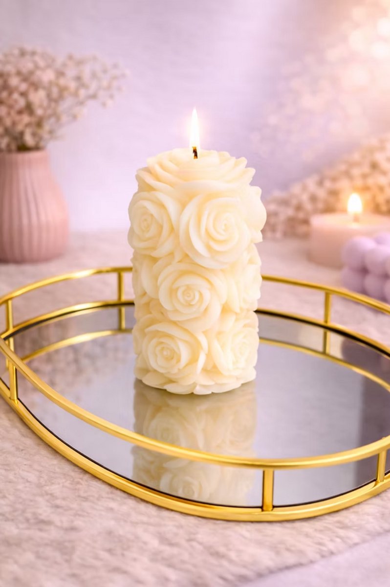 Rozen Kaars!  | Viva Femme | Kaarsen | Decoratie | Cadeau | Wonen | Klein