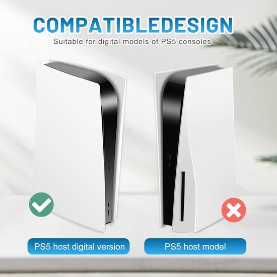 Stabiele Verticale Stand voor PS5 Digital Edition met Verbeterde Warmteafvoer en Ondersteuning — afbeelding 2