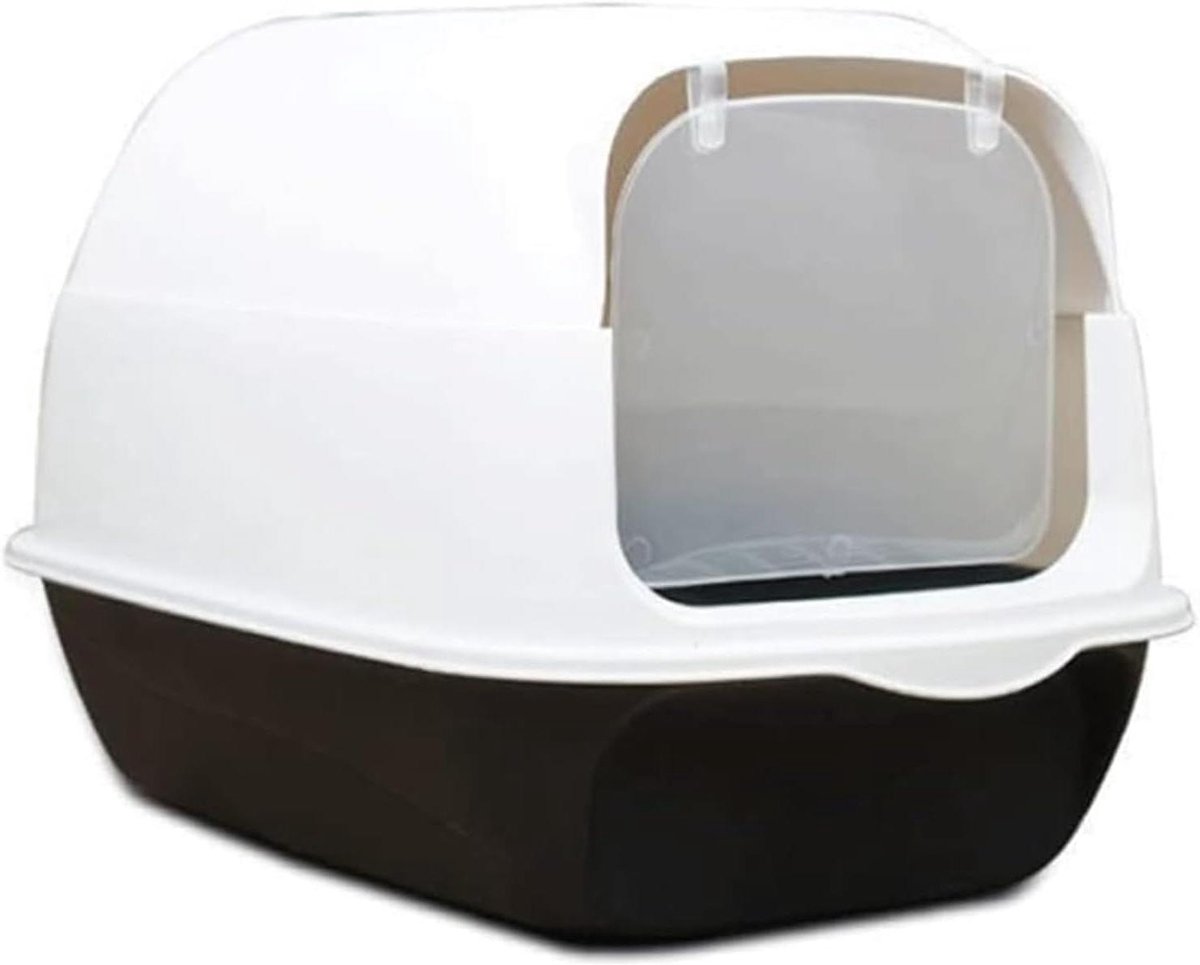 Kattenbak Met Deksel - Kattentoilet Toilethuis - Privacy Voor Katten - Gespleten Structuur - 30 x 50 x 30 cm