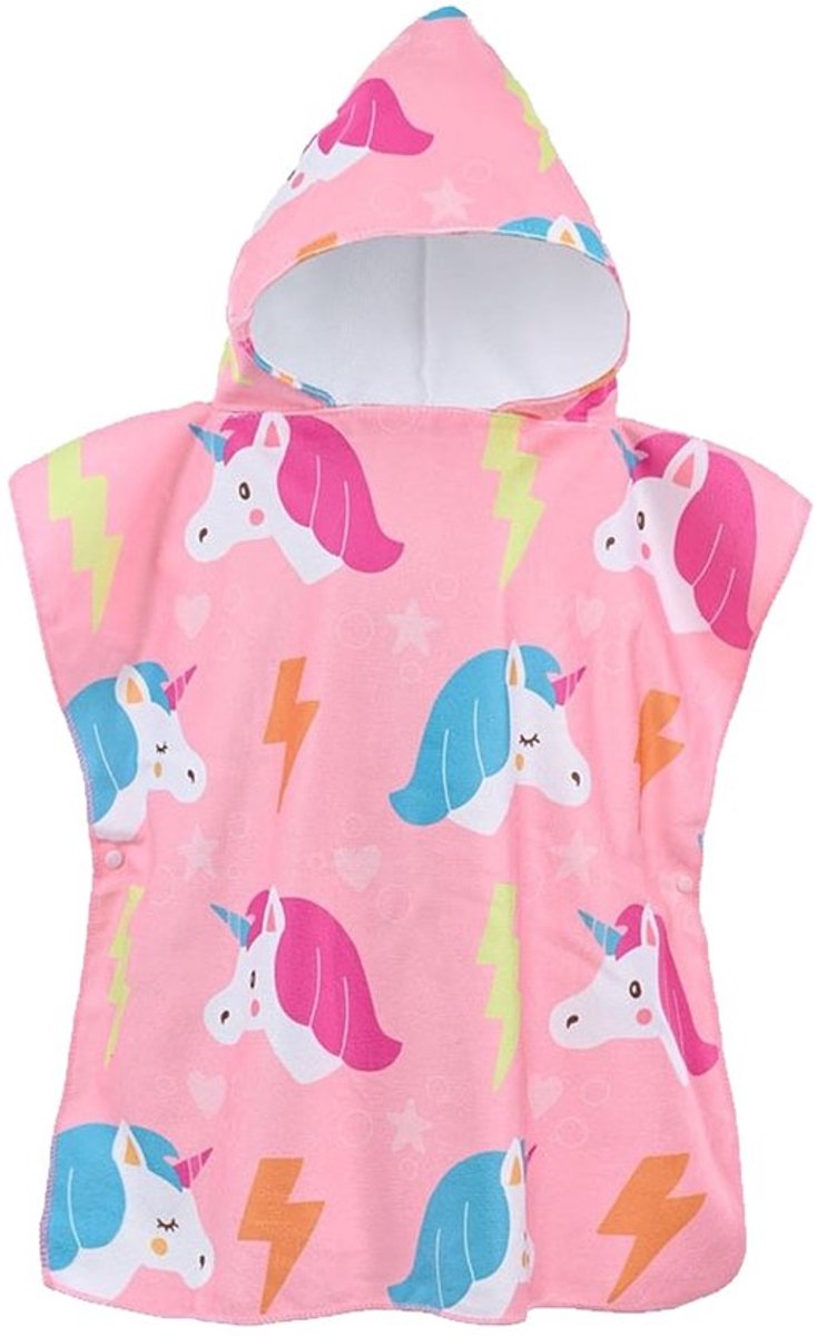 Poncho-handdoek met capuchon - Badponcho Kinderen - Strandhanddoek - Zwembadhanddoek - Aankleedjas - 60 x 60 cm