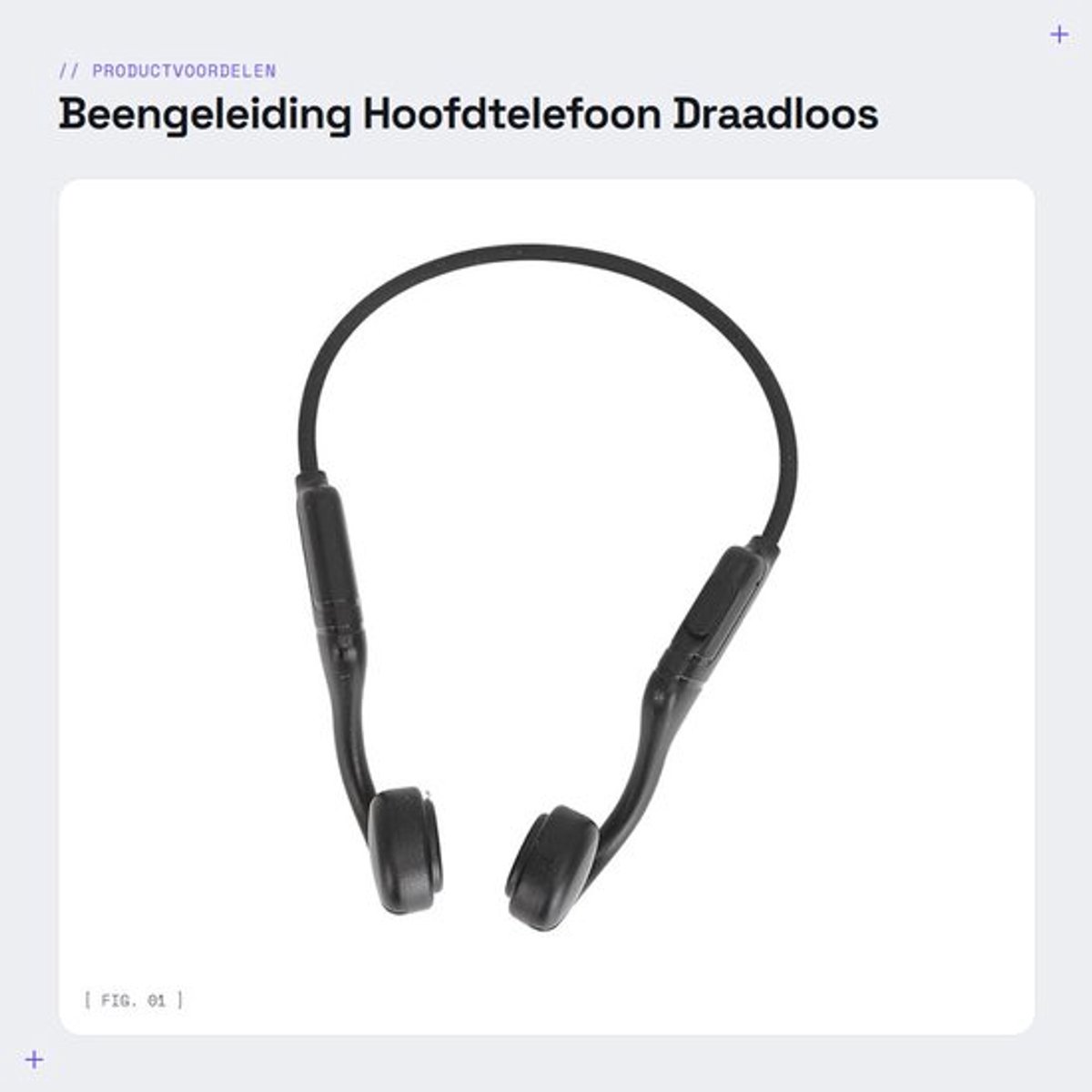 Beengeleiding Hoofdtelefoon - Draadloos - HiFi-geluid - Lange Batterijduur - Sport - Geschikt voor Hardlopen, Fietsen, Wandelen