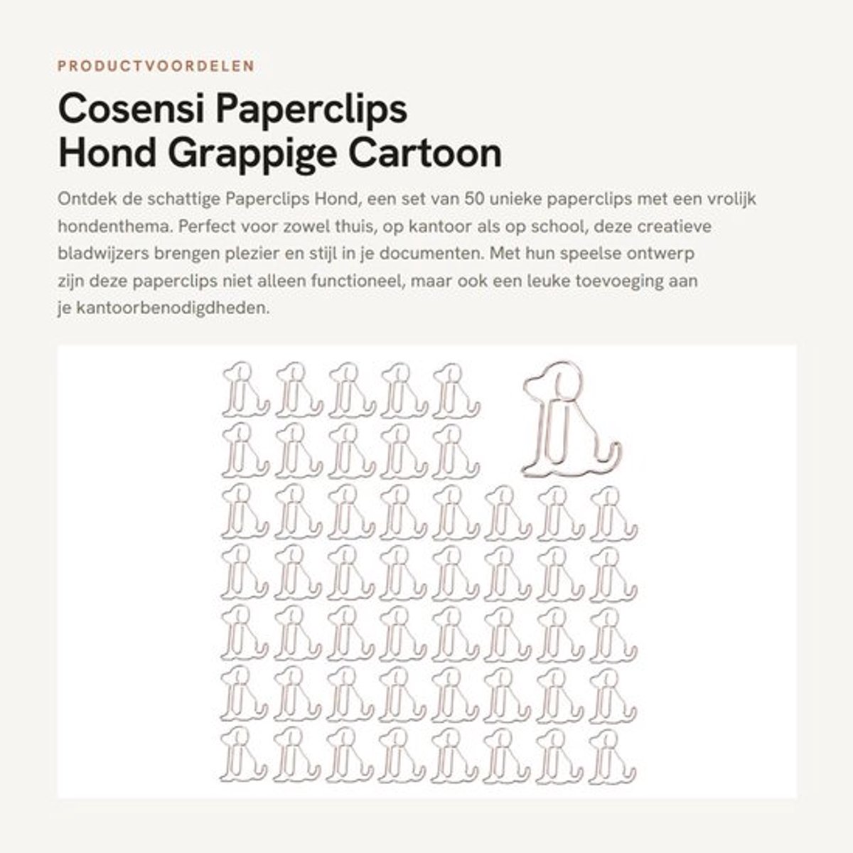 Paperclips Hond - 50 Stuks - Metalen - Grappige - Creatieve Bladwijzer - Duurzaam - Lichtgewicht - Bladwijzers