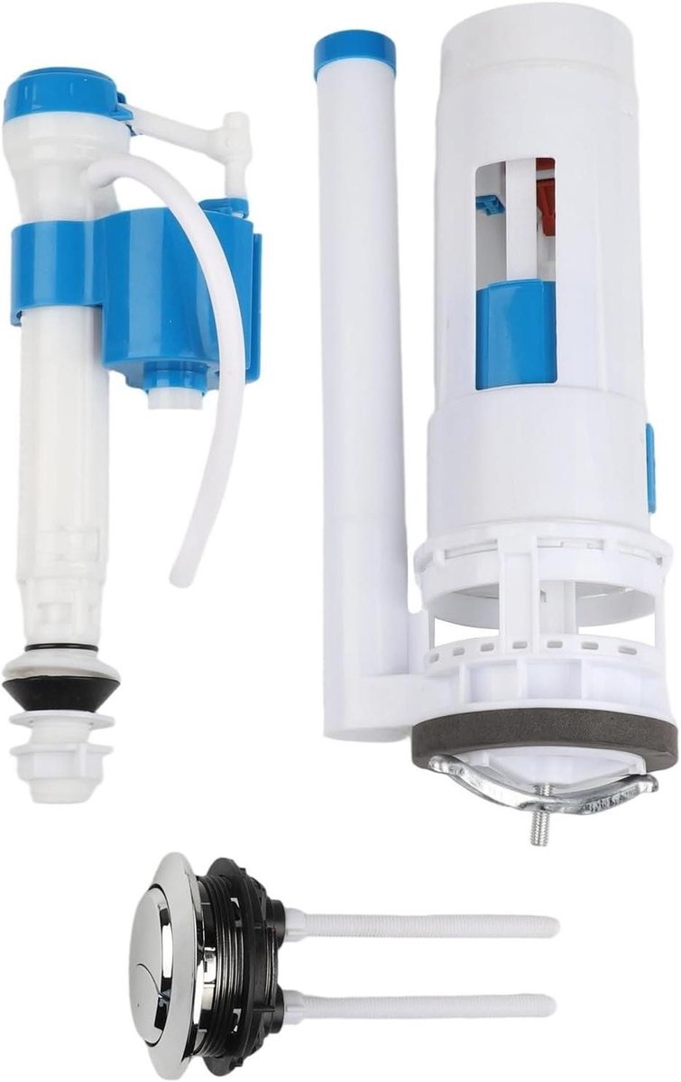 Toilet Spoelset - Dubbele Spoelbak Mechanisme - Water Besparen - Stille Werking - 24 x 10 x 10 cm - Wit
