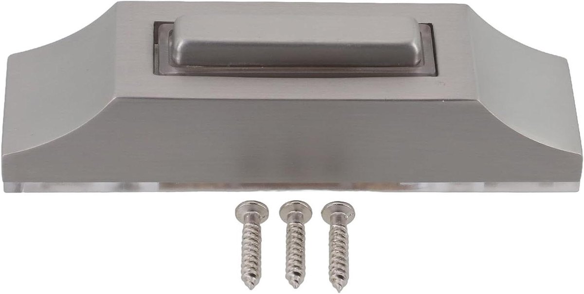 Verlichte Deurbel Knop - Drukknop Deur - Bezoekers Ontvangen - Zinklegering Weerbestendig - 3.54 x 1.26 x 1.26 inch - Zilver