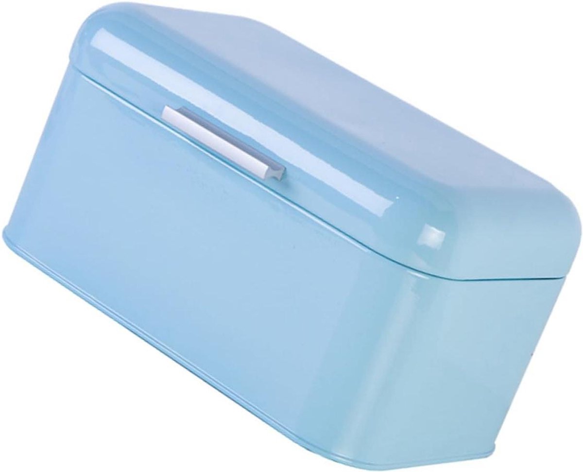Broodbewaarbak - Snackdoos - Brood Vers Houden - Vintage Stijl - 30.5x16CM - Blauw