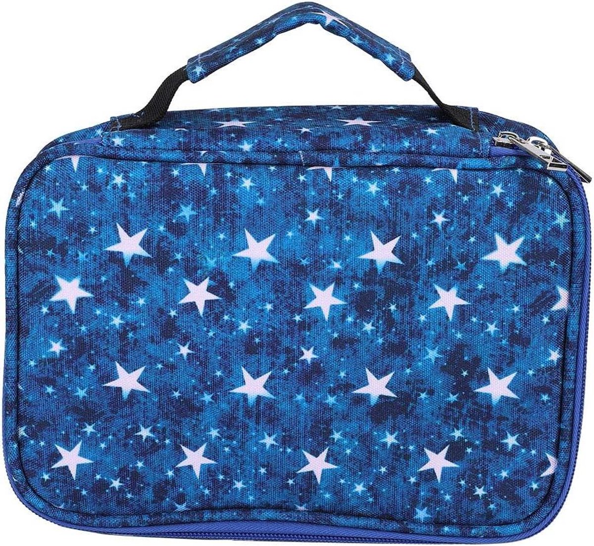 Meerlaags Etui - Pennen Organizer - Kunst Benodigdheden - Grote Capaciteit - 72 Gaten - Blauw