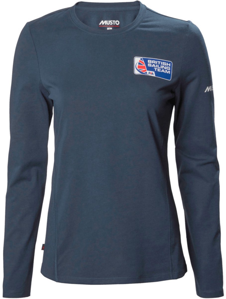 Dames-T-shirt met lange mouwen Musto Sunblock FW Mer Blauw