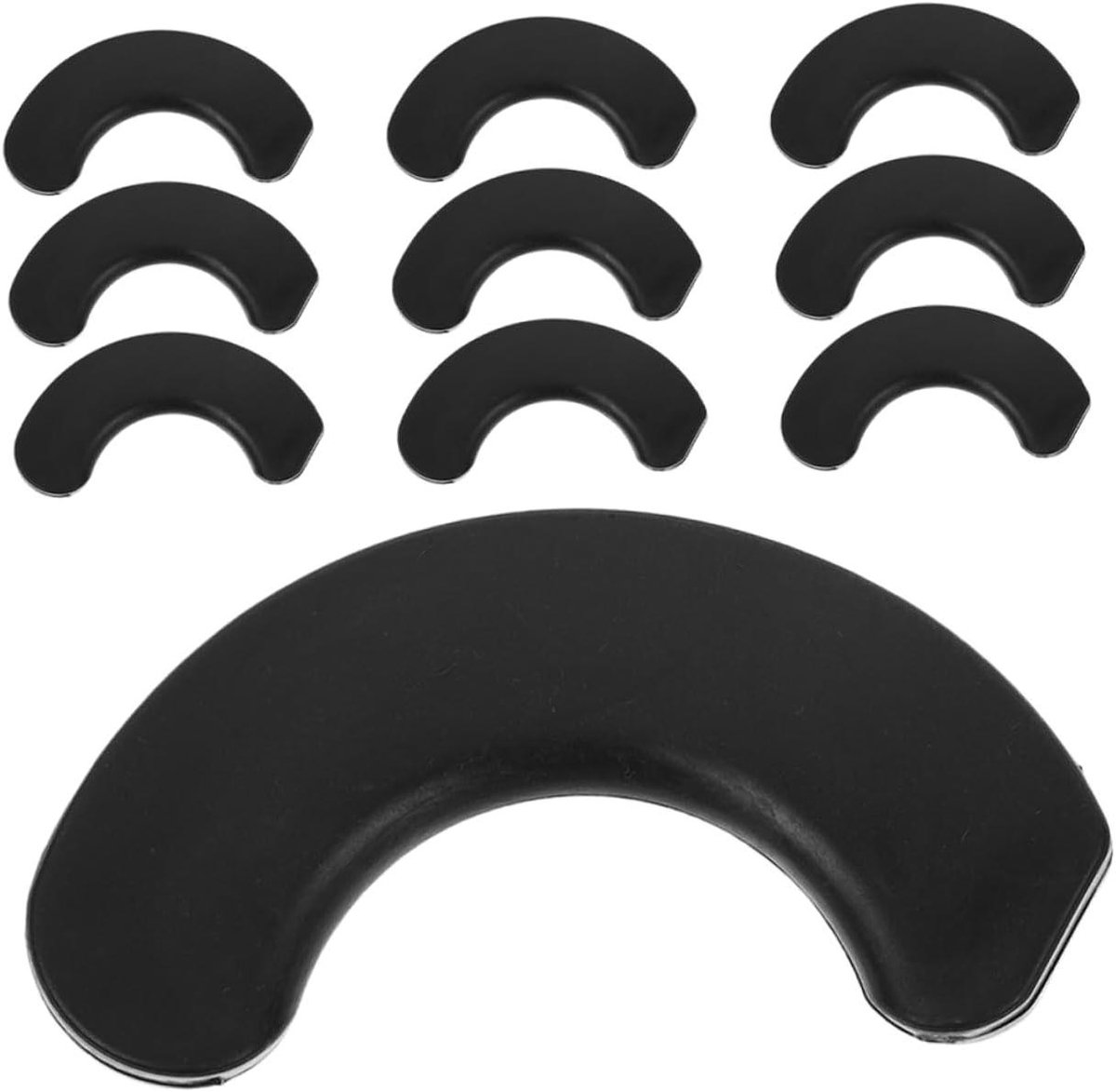 Haltersteunen - Gewicht Pads - Fitness Apparatuur Beschermen - Wrijving Verminderend Plastic - 10 Stuks - Zwart