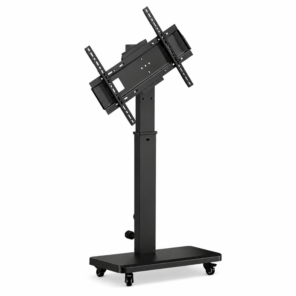 Livista Verrijdbare TV Standaard – 90° Draaibaar – Horizontaal & Verticaal – Geschikt voor 26-60 Inch – Mobiele TV Vloerstandaard – In Hoogte Verstelbaar met Handslinger – Max. 70 kg – Met Remwielen
