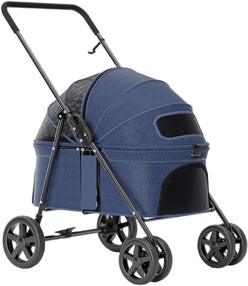 Huisdier Kinderwagen - Hondenbuggy Kattenwagen - Huisdieren Vervoeren - Opvouwbaar Lichtgewicht - Tot 44 pond - A
