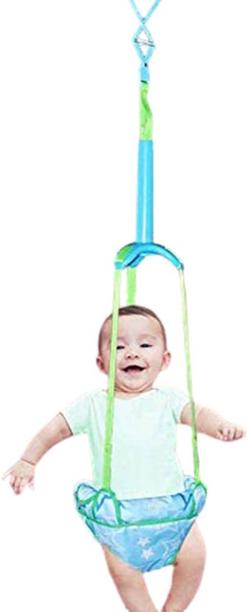 Baby Deur Jumper - Baby Bouncer - Motoriek Ontwikkelen - Verstelbare Banden - Tot 15 kg - Blauw