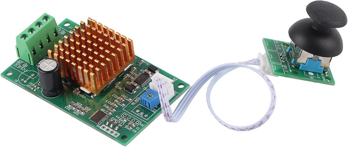 PWM Snelheidscontroller voor DC Motoren met Overcurrent Beveiliging, Joystick Potentiometer, Geschikt voor 12V 30W Motorbesturing en Binnengebruik