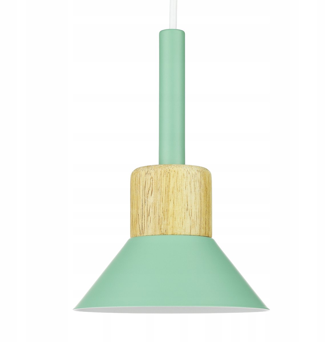 Merkloze Hanglamp E27 Pastel Groen Metaal Hout - Stijlvol & Modern