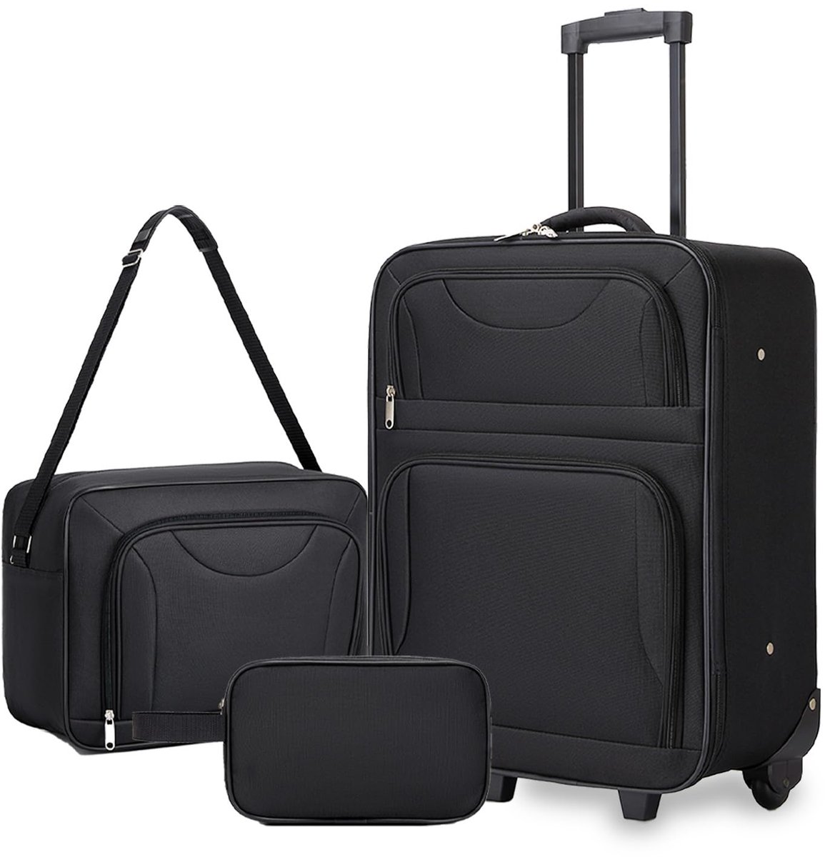 Koffers set van 3 - cabine 55 cm - sporttas en toilettas - ideaal voor reizen - ShopVlot