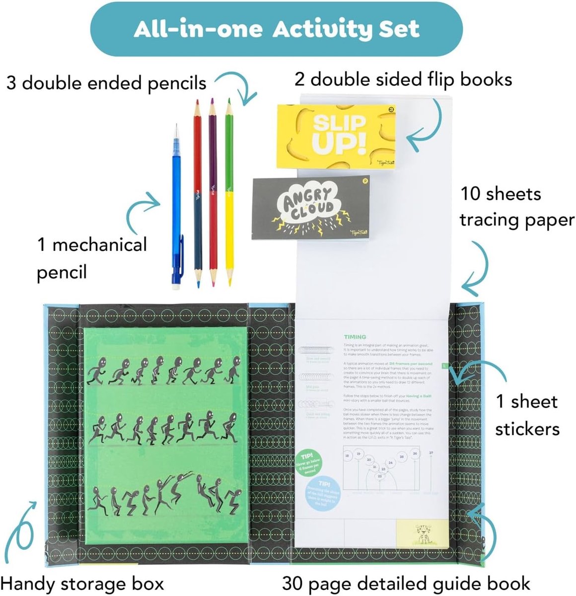 Tiger Tribe DUE JUL Flip Book Kit - Animation Action.