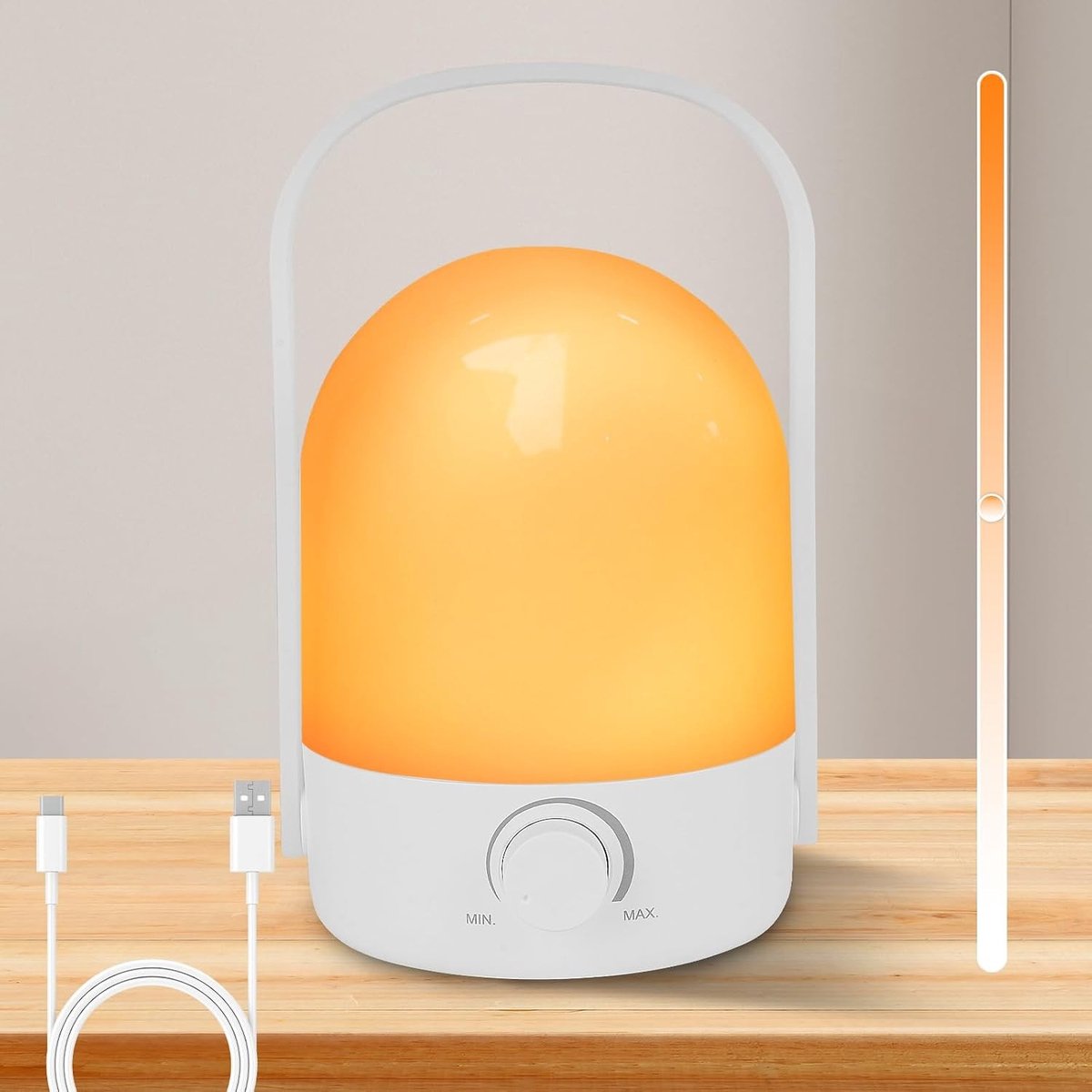Draagbare Mini LED Tafellamp met Handvat - Dimbare LED Lantaarn voor Camping en Slaapkamer, 2 Kleuren