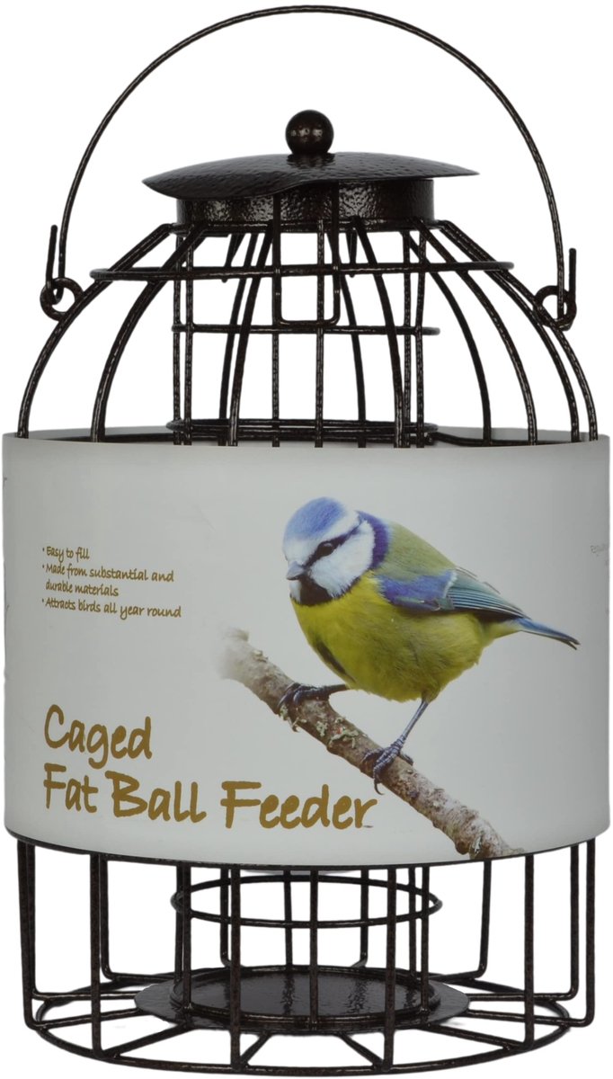 Vogelvoederhuisje Dome Caged - Hammertone - Afschrikking eekhoorns en grote vogels - Ideaal voor tuinvogels - ShopVlot