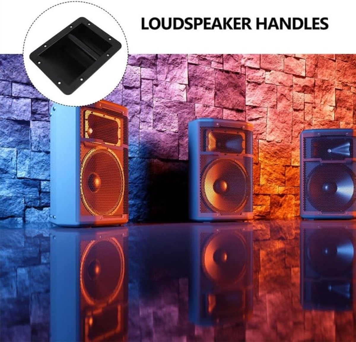 4 Handgrepen aan de Zijkant voor Eenvoudige Installatie van Subwoofers en Audioluidsprekers, Robuust en Elegant Design