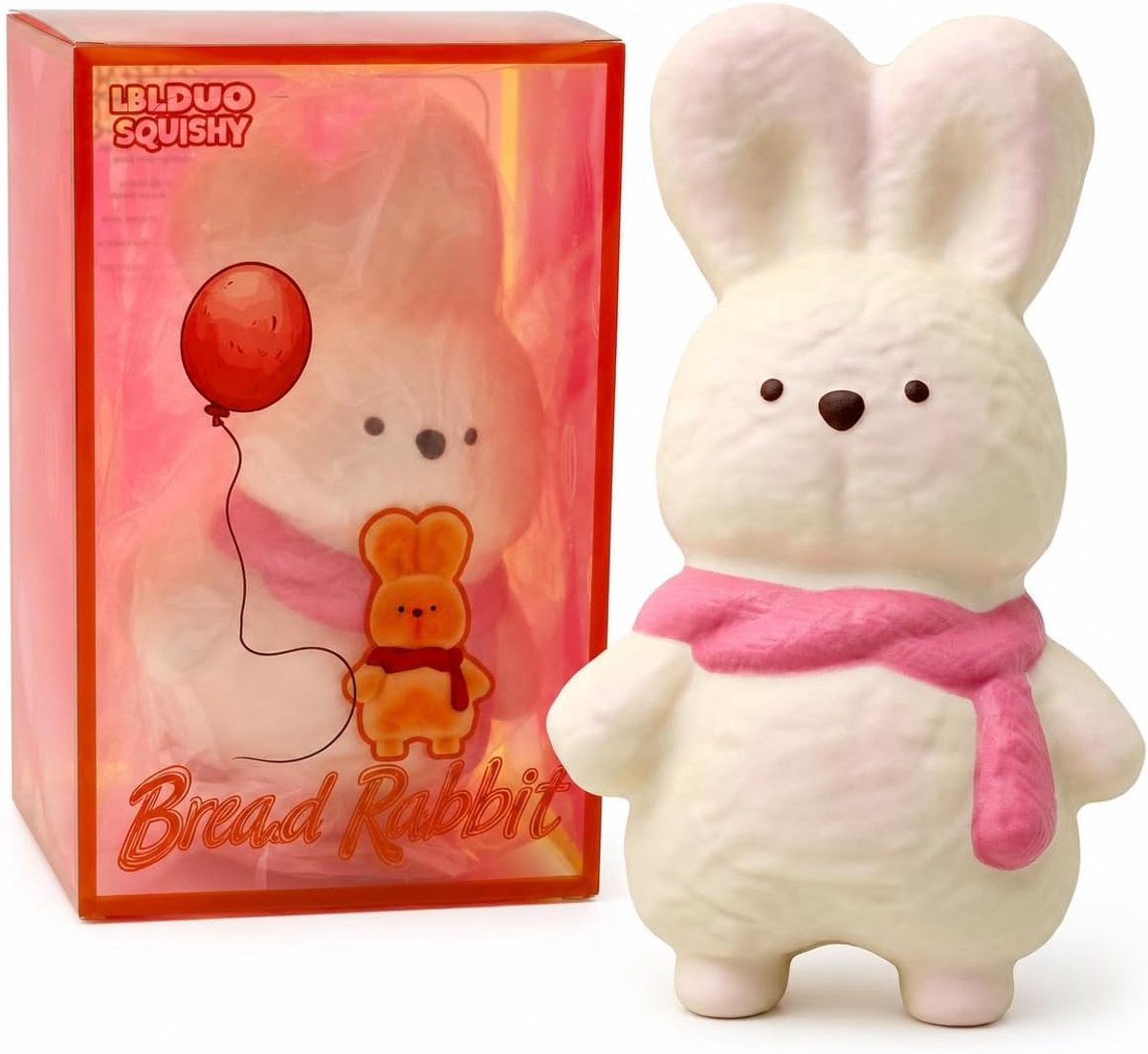 casalora—Broodkonijn squishy – 15 cm – schattig ontwerp – zacht & langzaam terugverend – stressverlichting – bureaudecoratie – feestcadeau – voor kinderen & volwassenen – in geschenkdoosje