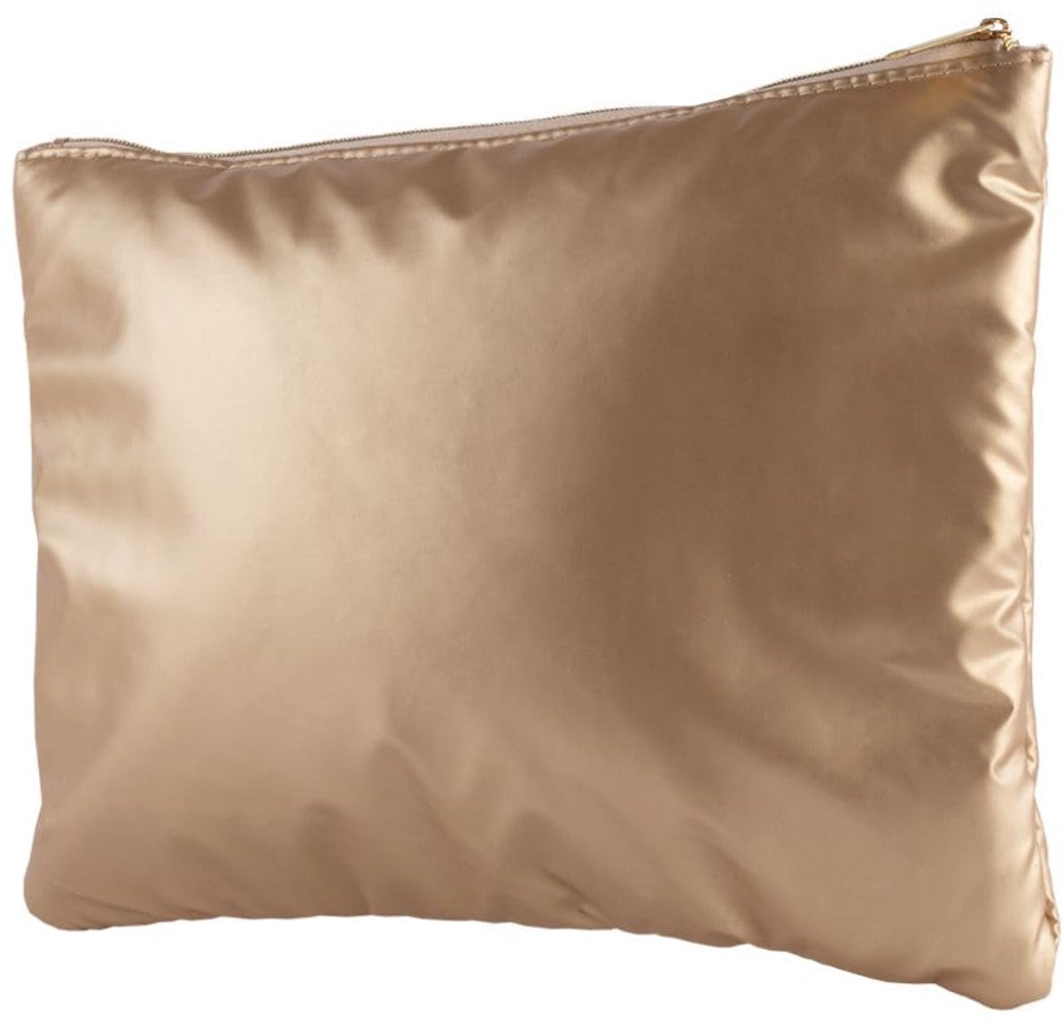 Toilettas 26 x 20,5 cm - metallic polyester - gewatteerd - perfect voor onderweg - ShopVlot