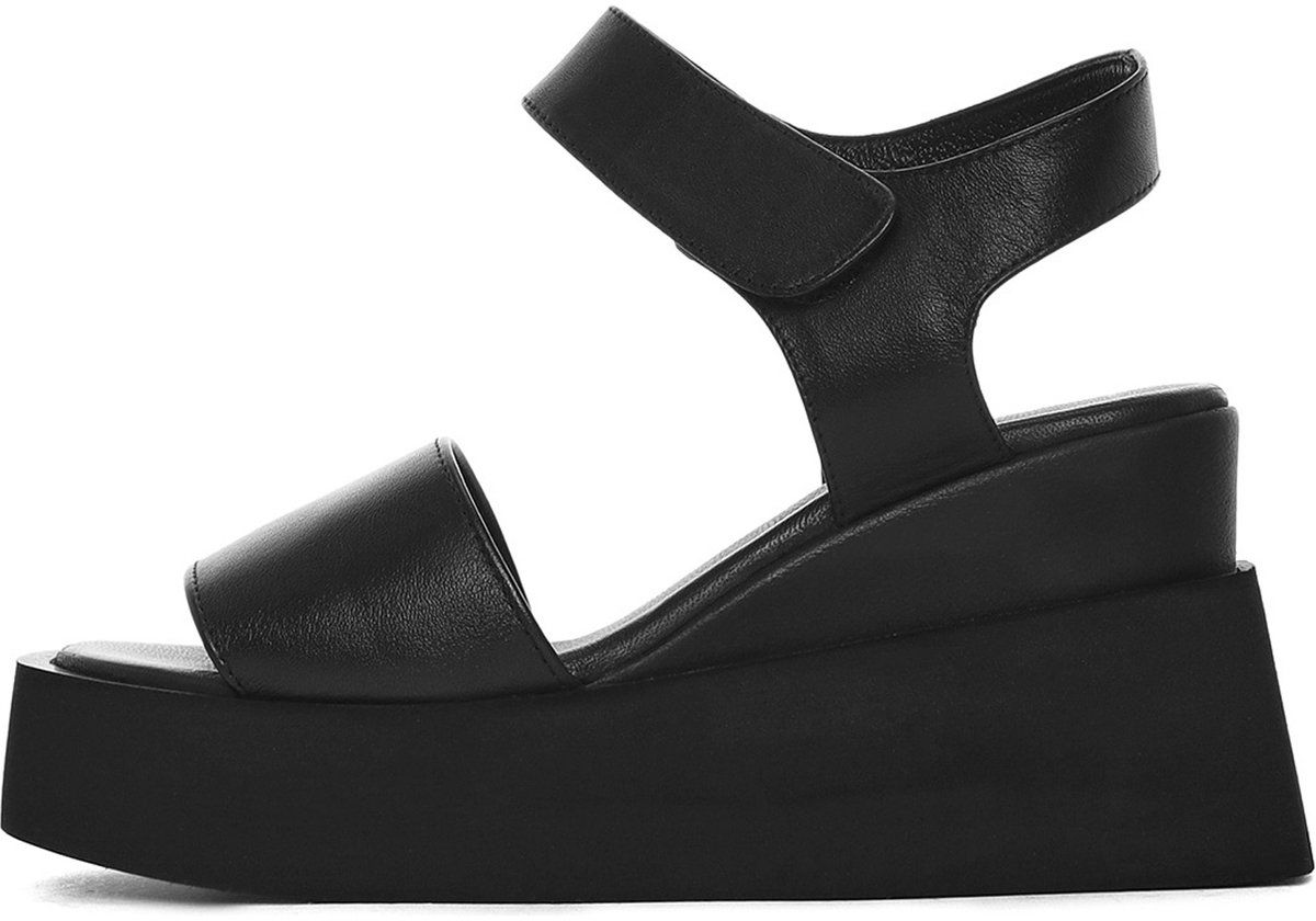 DERIMOD Sandalen Met Sleehak Leren Wedge Sandalen