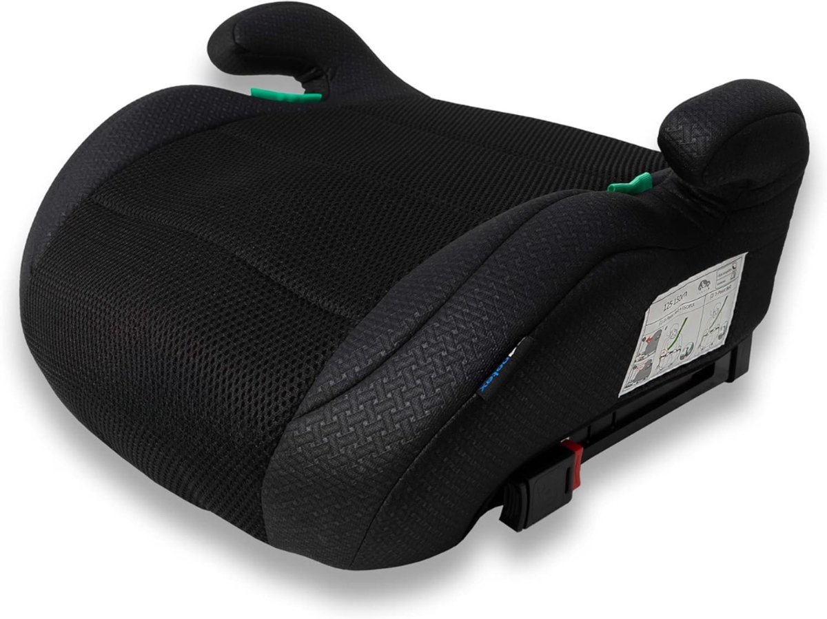 Allvia® Zitverhoger Isofix - Stoelverhoger Voor Auto - Zitverhoger - Zwart - 38cm x 42cm x 21cm