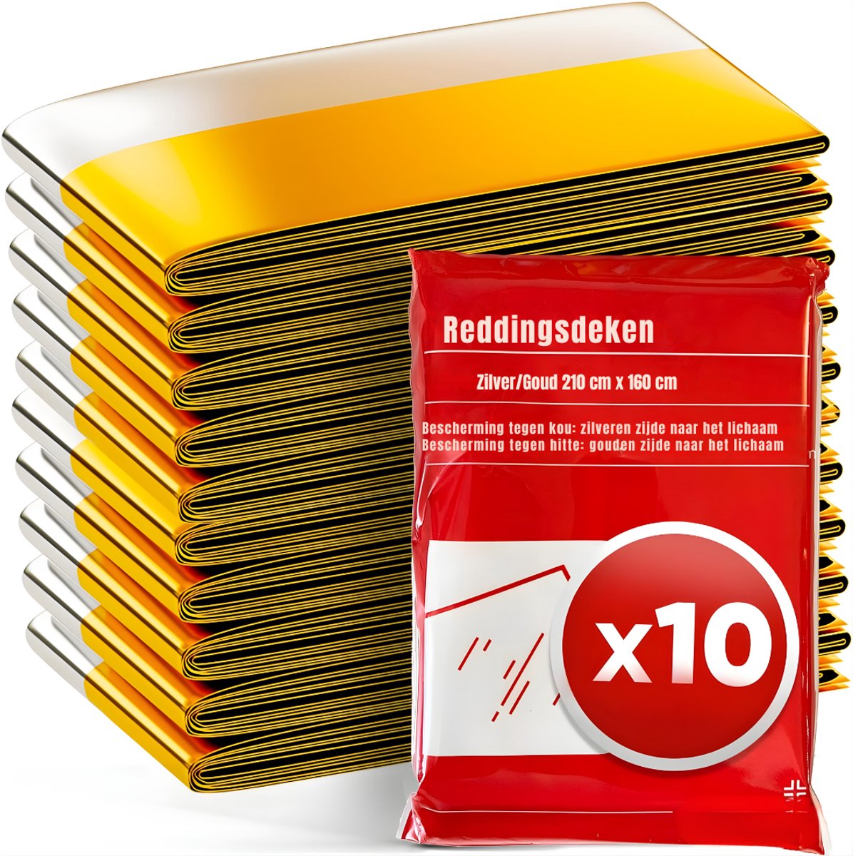 Lìon® Nooddeken - Reddingsdeken - Isolatiedeken - Goud- 210cm x 160cm x 1cm