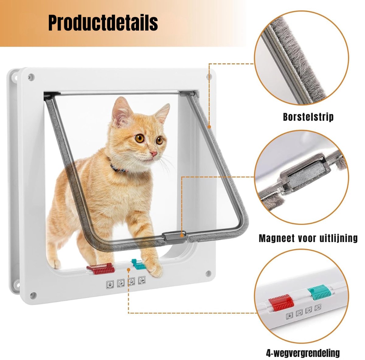 Groupe SEB Allvia Kattenluik Met Magneet - 25cm x 24cm x 5cm thumbnail 5