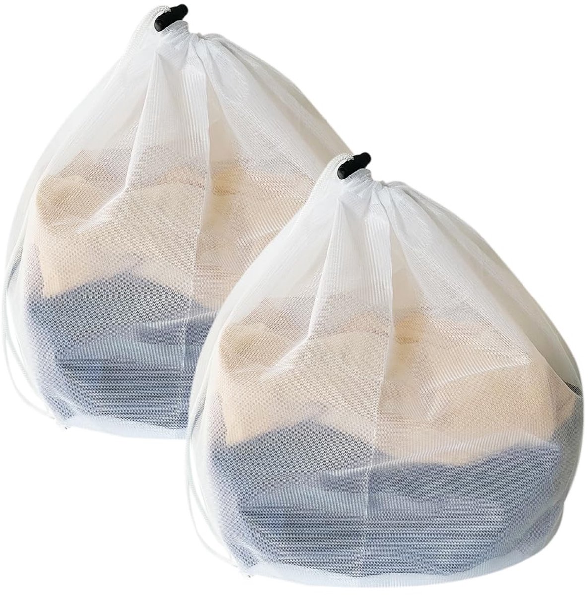 Netwaszakken 2 stuks - draagbaar - fijn net voor wasmachine - bescherming van delicate kleding - ShopVlot