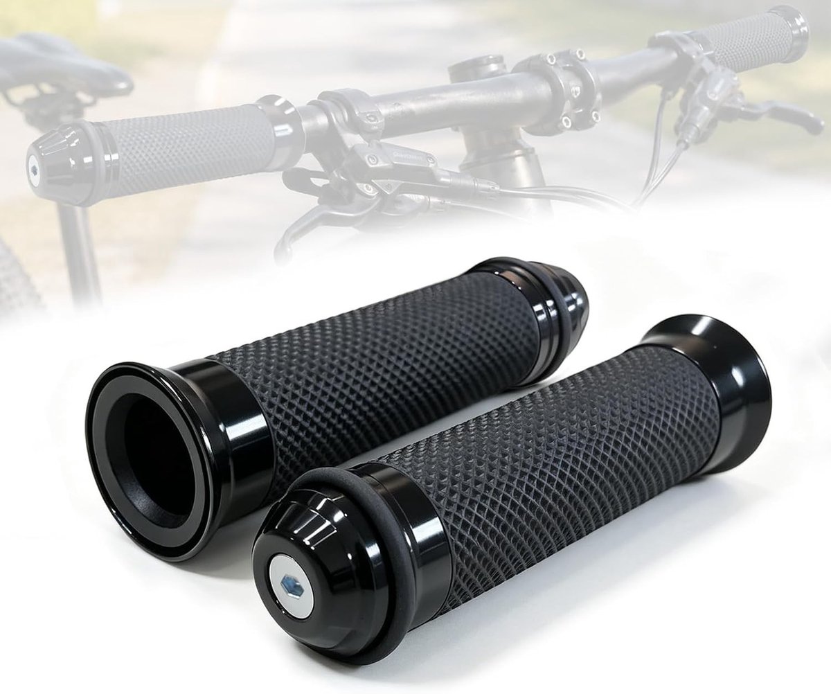 Aluminium motorfiets stuurgrepen 22/24 mm, set van 2, voor betere grip en comfort tijdens het rijden